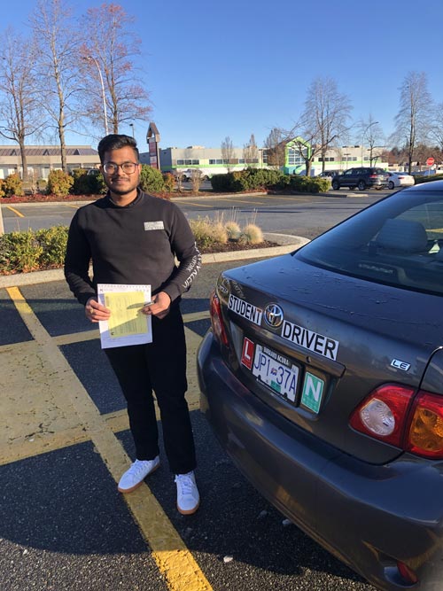 Vancouver driving school student pass