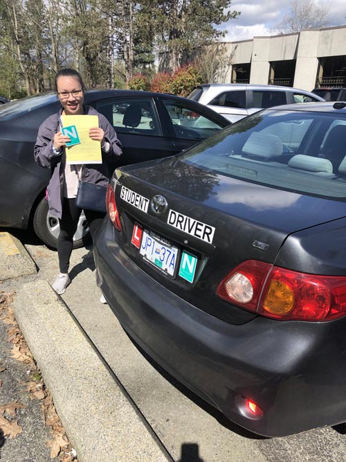 another-happy-student-driver Vancouver driving school student pass